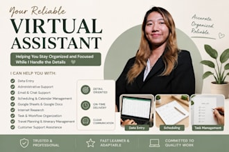 be your virtual assistant for data entry and administration