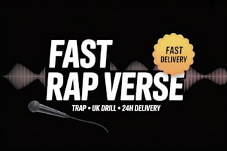 create rap verse, trap rap vocals, UK drill rap, british rapper
