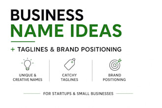 create unique brand names, slogans and positioning for your business