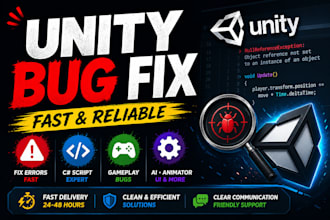 fix your unity errors, bugs and scripts fast