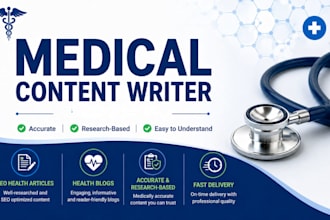write medical healthcare and fitness articles