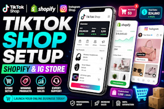 setup tik tok shop, instagram shop manage tiktok shop shopify dropshipping store