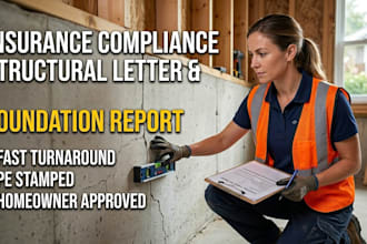 write an insurance compliance structural letter and foundation report