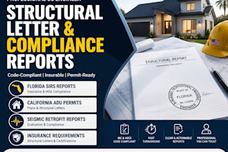 provide insurance compliance structural letter foundation report