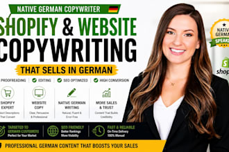 proofread and write german shopify product description website native copywriter