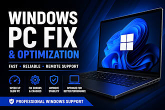 fix and optimize your windows PC for speed and performance