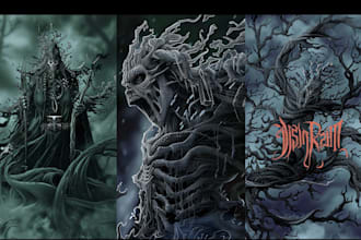 draw dark art illustration