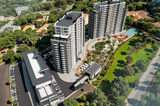 reimagine urban housing complex, residential site plan, suburban property render