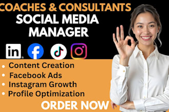 be your social media marketing manager for coaches and consultants