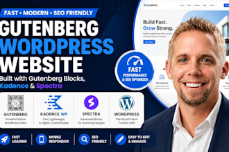 create a gutenberg wordpress website using gutenberg blocks, kadence, spectra