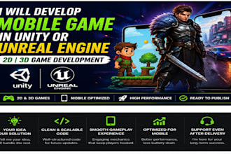 do mobile game development unity unreal engine 2d 3d game developer