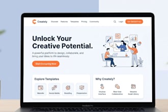 create clean website UI UX with great experience