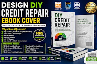 design DIY credit repair ebook cover amazon KDP ebook or paperback book cover