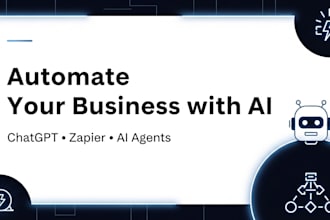 build ai automation bot, chatgpt workflow, zapier automation and ai agent