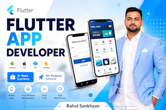 create a flutter app with firebase API integration and clean UI