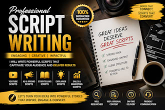 write creative and engaging scripts for your content