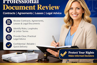 professionally review contracts, agreements, leases, and give legal advice
