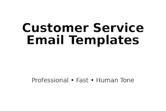 write professional customer service emails that improve customer experience