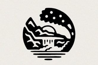 do modern minimalist line art logo