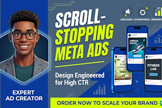 design scroll stopping facebook, instagram and meta video ads creatives