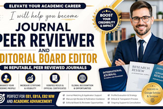 help you become journal peer reviewer and editorial board editor
