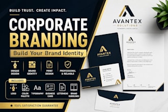 create modern corporate branding identity for your business