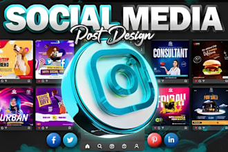 design attractive social media post fb ig content creation banner ads design