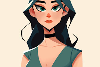 draw custom stylized character illustrations and portraits