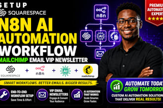 setup squarespace n8n ai automation workflow mailchimp email VIP newsletter