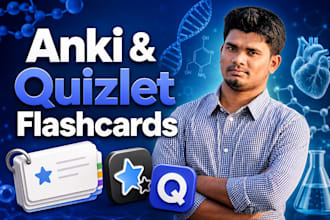create anki and quizlet flashcards