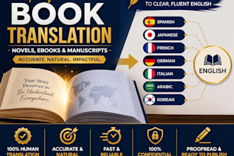translate books ebook novel in spanish japanese french italian germany arabic ko
