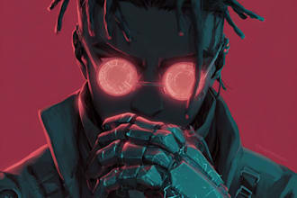 do a cyberpunk anime art