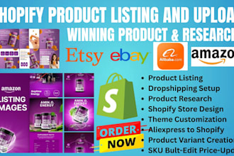 do shopify product listing ebay etsy amazon add product upload image data entry