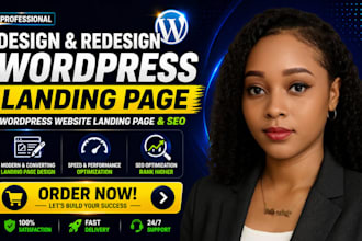 design and redesign wordpress landing page wordpress website landing page seo