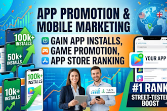 do android and ios app marketing and professional aso for mobile app promotion