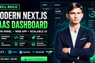 build a modern nextjs saas dashboard or admin panel
