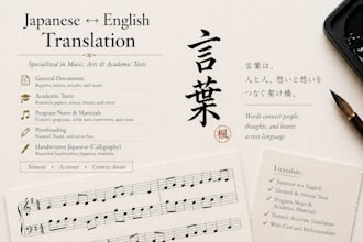 translate japanese english music texts