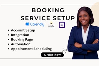 setup calendly, acuity scheduling, picktime for appointment booking