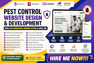 build pest control website with lead generation, booking system and local SEO
