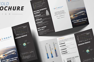 design professional business brochure, trifold or catalog