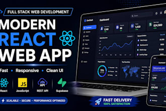 build a modern react web app with API or supabase backend