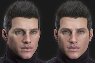 3d humanoid character, 3d metahuman avatar, hyper realistic for game, animation