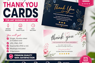 design custom amazon thank you card or product insert