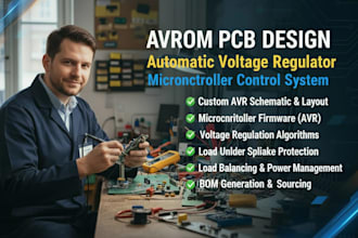 design avr pcb automatic voltage regulator microcontroller control system