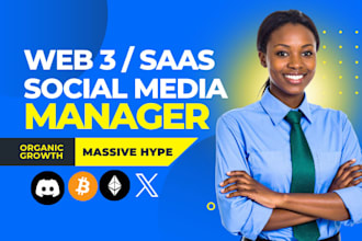 be your web3 crypto blockchain saas fintech startups social media manager