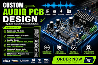 do audio pcb for amplifiers, dac, mixers and embedded mcu systems tvs iot device