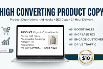 write high converting ecommerce product copy in 24 hours