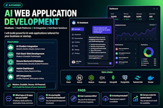 develop ai web application chatbot or saas platform with modern full stack tech