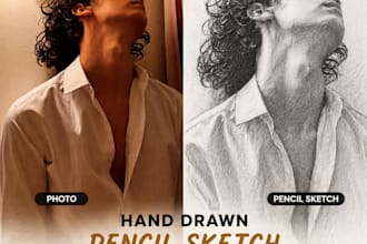 draw your photo into a realistic pencil sketch