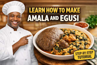teach you how to prepare amala and egusi